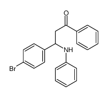 3-anilino-3-(4-bromophenyl)-1-phenylpropan-1-one结构式