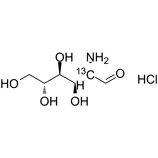 盐酸氨基葡萄糖 2-13C结构式