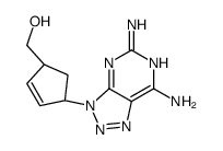 [(1S,4R)-4-(5,7-diaminotriazolo[4,5-d]pyrimidin-3-yl)cyclopent-2-en-1-yl]methanol结构式