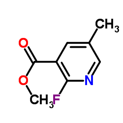 2-氟-5-甲基吡啶-3-羧酸甲酯结构式