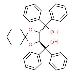 (2S,3S)-1,4-二氧杂螺[4.5]癸烷-2,3-二基双(二苯基甲醇)结构式