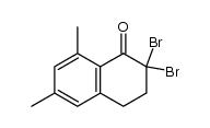 2,2-dibromo-6,8-dimethyl-3,4-dihydro-1(2H)-naphthalenone结构式