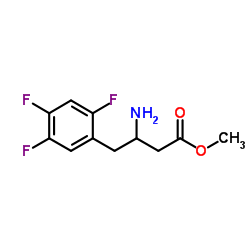 3-氨基-4-(2,4,5-三氟苯基)丁酸甲酯结构式