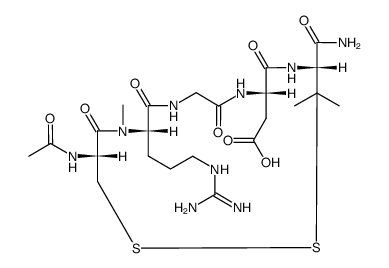 Ac-Cys-Nα-methyl-Arg-Gly-Asp-Pen-NH2 cyclic disulfide Structure