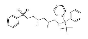 (2R,4S)-2,4-dimethyl-1-((1,1-dimethylethyl)diphenylsiloxy)-6-(phenylsulfonyl)hexane Structure