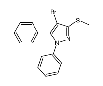 4-bromo-3-(methylthio)-1,5-diphenyl-1H-pyrazole Structure