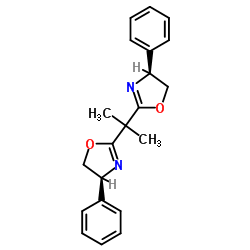 (S,S)-2,2-Bis(4-phenyl-2-oxazolin-2-yl)propane Structure