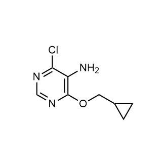 4-氯-6-(环丙基甲氧基)嘧啶-5-胺结构式