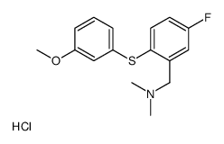 Benzenemethanamine, 5-fluoro-2-((3-methoxyphenyl)thio)-N,N-dimethyl-,hydrochloride结构式