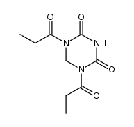 1,5-dipropionyl-1,3,5-triazinane-2,4-dione结构式