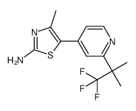 4-甲基-5-(2-(1,1,1-三氟-2-甲基丙-2-基)吡啶-4-基)噻唑-2-胺结构式