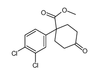 1-(3,4-二氯苯基)-4-氧代环己烷羧酸甲酯结构式