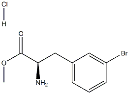 methyl (R)-2-amino-3-(3-bromophenyl)propanoate hydrochloride结构式