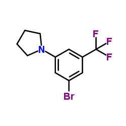 1-[3-Bromo-5-(trifluoromethyl)phenyl]pyrrolidine结构式