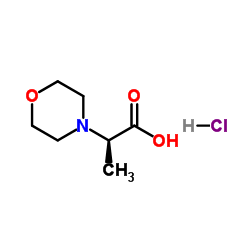 (2R)-2-(4-Morpholinyl)propanoic acid hydrochloride (1:1)结构式