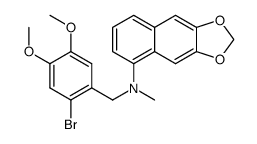 N-(2-bromo-4,5-dimethoxybenzyl)-N-methylnaphtho[2,3-d][1,3]dioxol-5-amine结构式