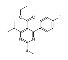 4-(4-氟苯基)-6-异丙基-2-甲基硫代嘧啶-5-羧酸乙酯结构式