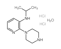 N-(1-甲基乙基)-2-(1-哌嗪)-3-氨基吡啶双盐酸盐水合物结构式