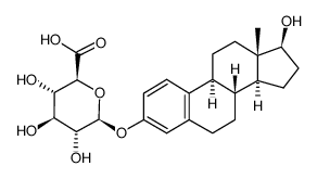 17β-雌二醇 3β-D-葡糖苷酸结构式