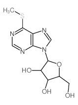 9H-Purine,6-(methylthio)-9-b-D-xylofuranosyl-结构式