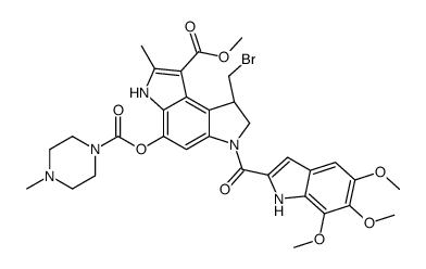 methyl (8S)-8-(bromomethyl)-2-methyl-4-(4-methylpiperazine-1-carbonyl)oxy-6-(5,6,7-trimethoxy-1H-indole-2-carbonyl)-7,8-dihydro-3H-pyrrolo[3,2-e]indole-1-carboxylate Structure