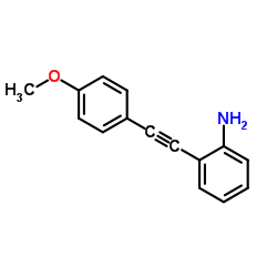 (2-(4-甲氧基苯基)炔基)胺基苯结构式