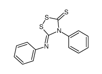 4-phenyl-5-phenylimino-1,2,4-dithiazolidine-3-thione Structure
