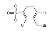 3-(溴甲基)-2,4-二氯苯-1-磺酰氯结构式