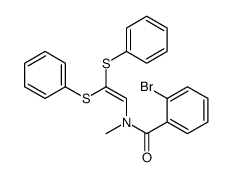N-[2,2-bis(phenylsulfanyl)ethenyl]-2-bromo-N-methylbenzamide结构式