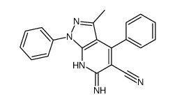6-氨基-3-甲基-1,4-二苯基-1H-吡唑并[3,4-b]吡啶-5-甲腈结构式