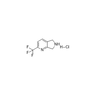 2-(三氟甲基)-6,7-二氢-5H-吡咯并[3,4-b]吡啶盐酸盐结构式