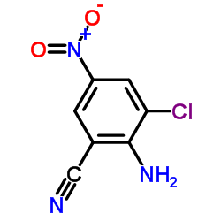 2-氨基-3-氯-5-硝基苯腈结构式