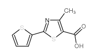 4-甲基-2-(2-噻吩基)噻唑-5-甲酸结构式