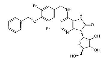 N-(4-benzyloxy-3,5-dibromobenzyl)-8-oxoadenosine Structure