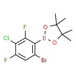 6-Bromo-3-chloro-2,4-difluorophenylboronic acid pinacol ester结构式