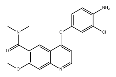 6-Quinolinecarboxamide, 4-(4-amino-3-chlorophenoxy)-7-methoxy-N,N-dimethyl- Structure