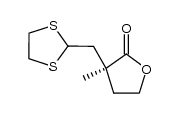 (S)-(-)-2-methyl-2-(2,2-ethylenedithioethyl)-4-butanolide结构式
