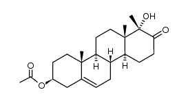 3β-Acetoxy-17aα-hydroxy-17aβ-methyl-D-homoandrost-5-en-17-one Structure