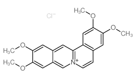 Dibenzo[a,g]quinolizinium,2,3,10,11-tetramethoxy-, chloride (1:1) Structure