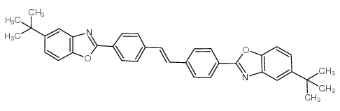 2,2'-(Vinylenedi-p-phenylene)bis[5-tert-butylbenzoxazole] structure