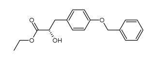 3-(4-benzyloxyphenyl)-2-hydroxypropionic acid ethyl ester结构式