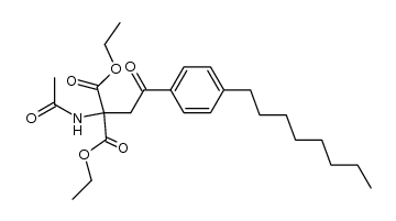 2-(Acetylamino)-2-[2-(4-octylphenyl)-2-oxoethyl]-propanedioic acid 1,3-diethyl ester结构式