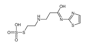 2-[3-(2-sulfosulfanylethylamino)propanoylamino]-1,3-thiazole结构式