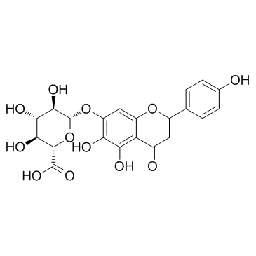 野黄芩苷结构式