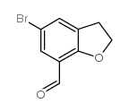 5-溴-2,3-二氢-1-苯并呋喃-7-甲醛结构式