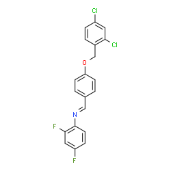 N-((4-[(2,4-DICHLOROBENZYL)OXY]PHENYL)METHYLENE)-2,4-DIFLUOROANILINE structure