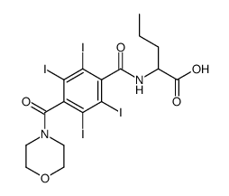 N-[2,3,5,6-tetraiodo-4-(morpholine-4-carbonyl)-benzoyl]-norvaline Structure