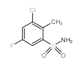 3-氯-5-氟-2-甲基苯磺酰胺结构式