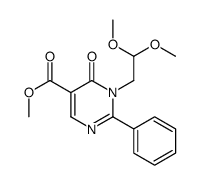 1-(2,2-二甲氧基乙基)-1,6-二氢-6-氧代-2-苯基-5-嘧啶羧酸甲酯结构式
