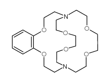 5,6-苯并-4,7,13,16,21,24-六氧杂-1,10-二氮杂二环[8.8.8]二十六碳-5-烯结构式